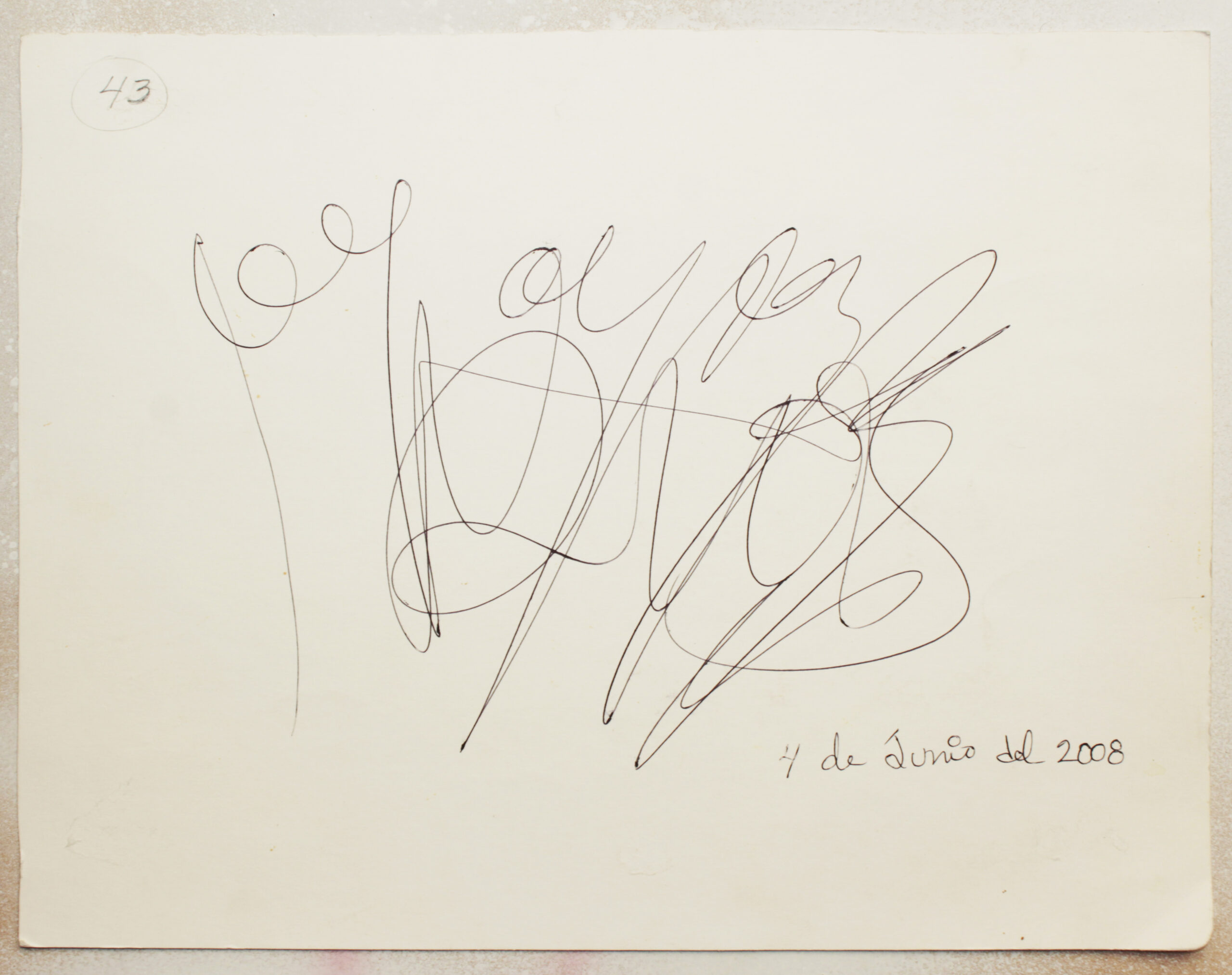 Boceto Original de La Supervivencia hecho por Juan Manzano Ramírez para el Libro Trazos Divinos